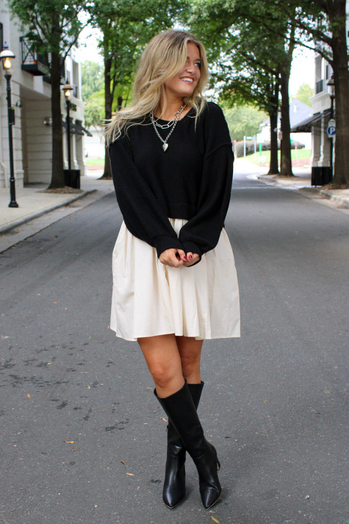 Aspen Sweater Dress in Black