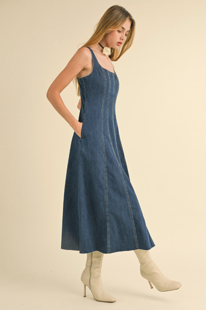 Kenna Denim Midi Dress