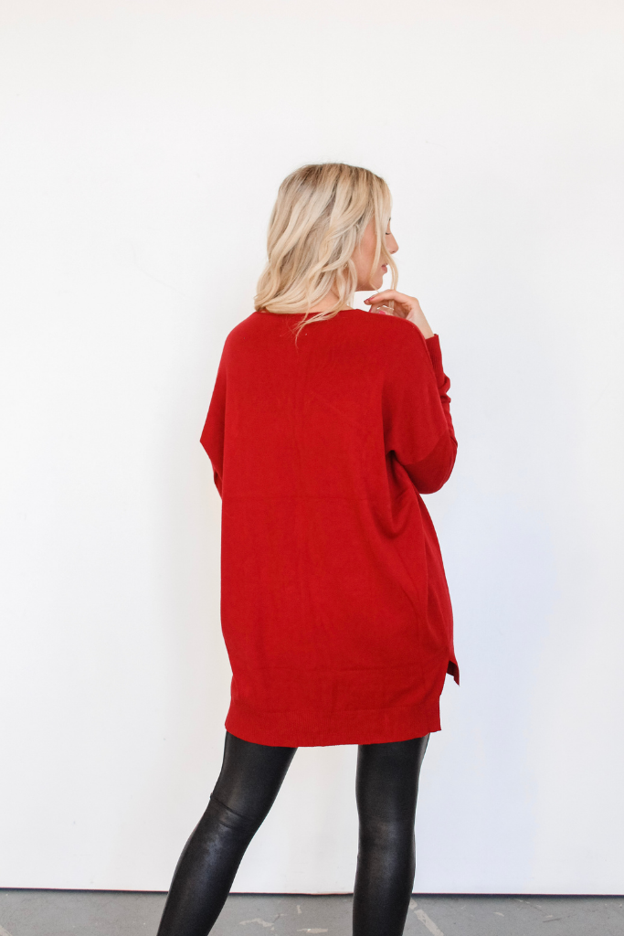 We're Dreaming Sweater in Red