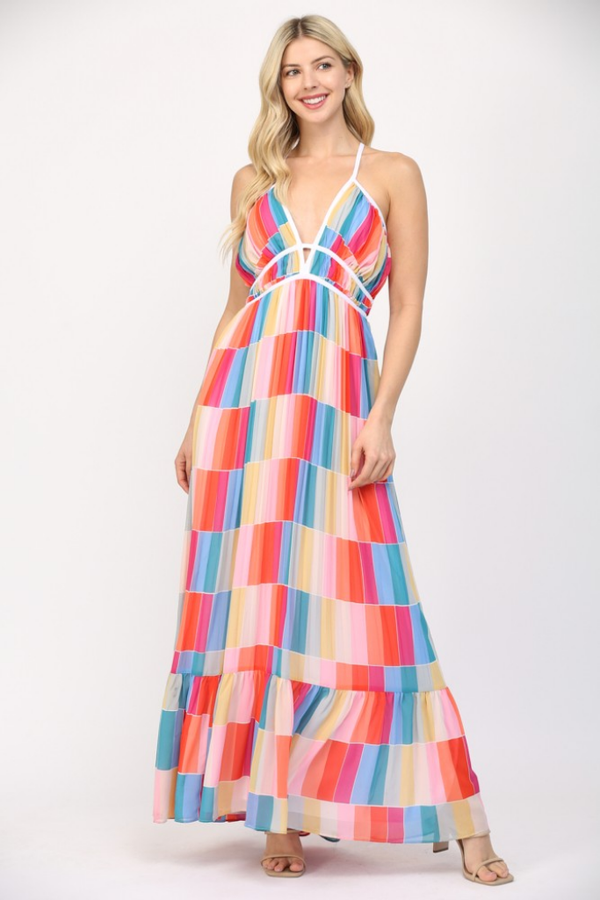 Veronica Multi Color Maxi Dress