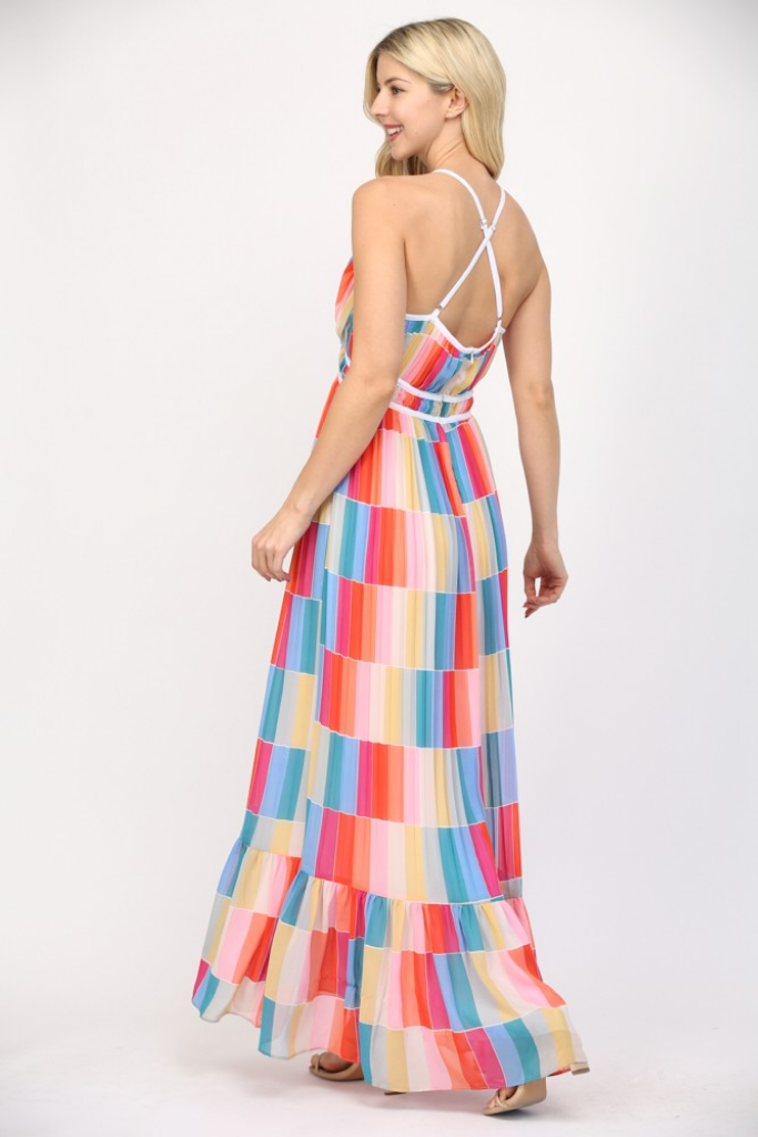 Veronica Multi Color Maxi Dress