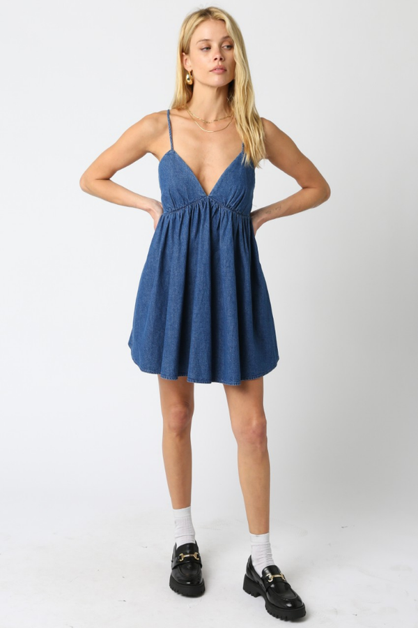 Beatrice Denim Babydoll Dress