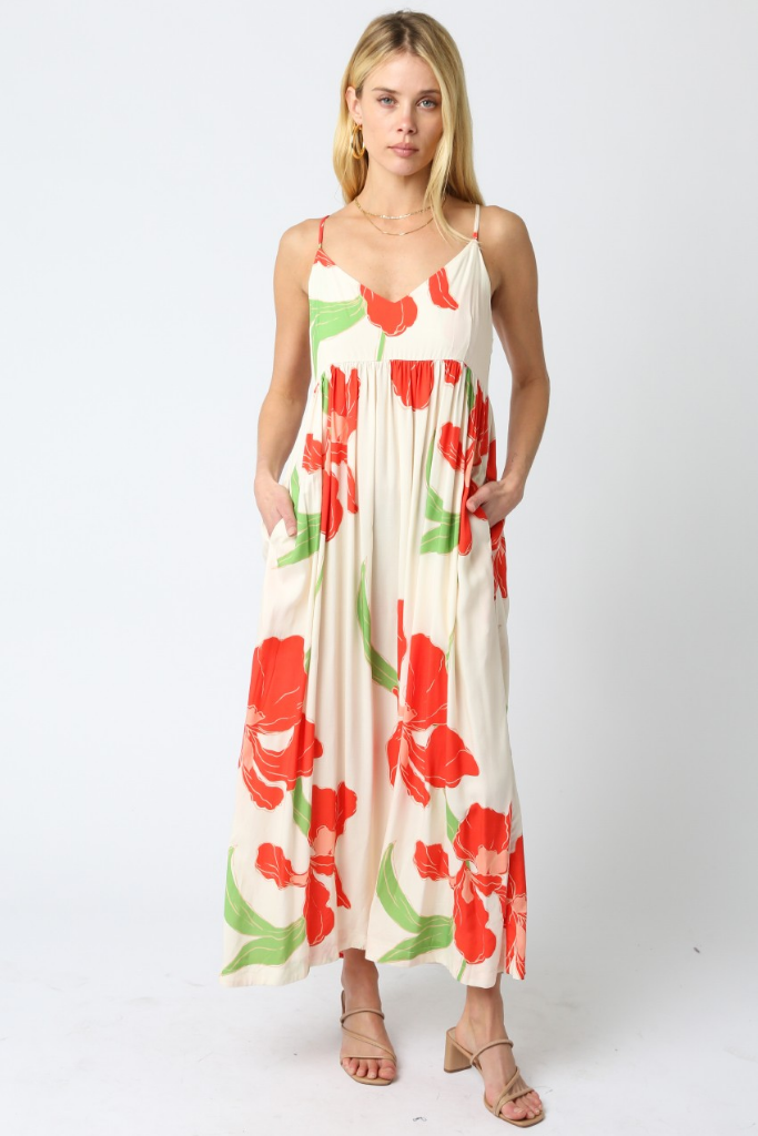 Cecilia Floral Print Maxi Dress