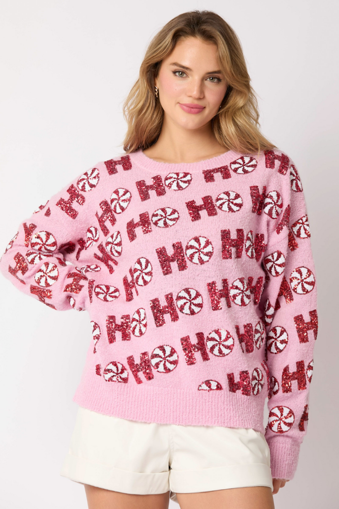 Ho Ho Ho Sequin Sweater