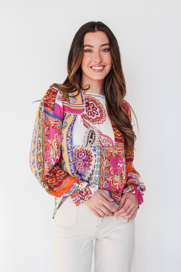 Sipping Sangria Paisley Blouse