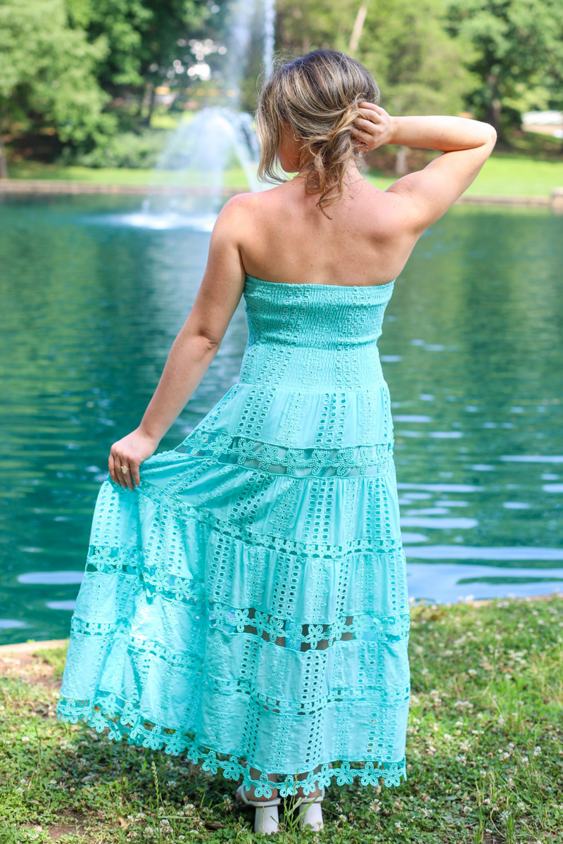 Safe Haven Midi Dress in Tiffany Blue