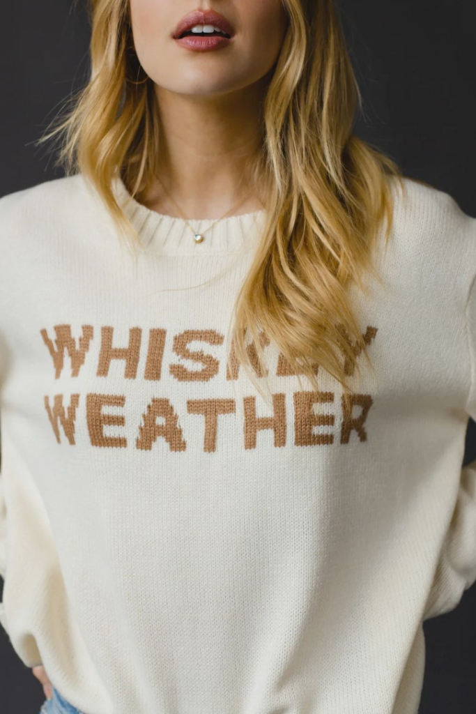 Whiskey Weather Sweater in Ivory