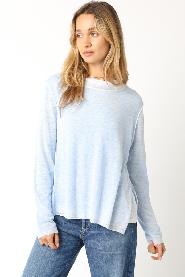 Margot Layered Sweater in Blue