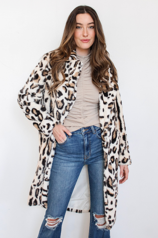 Simone Luxe Leopard Coat