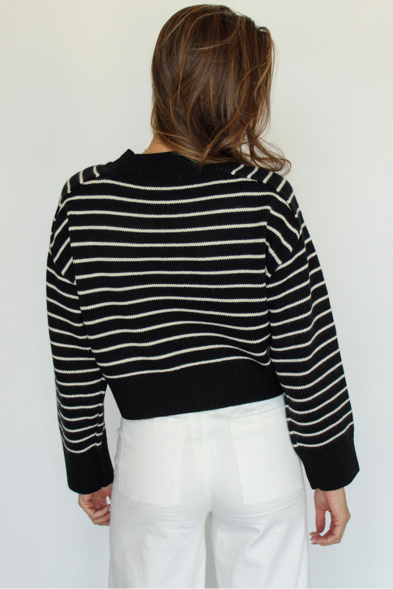 Throwing Shade Striped Sweater