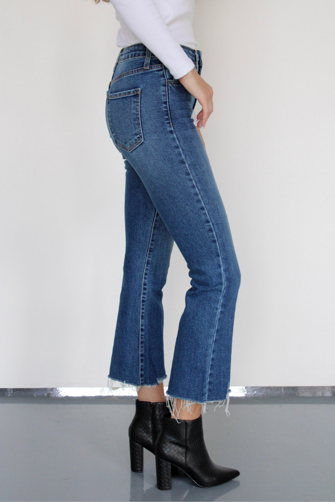 Carter Distressed Crop Flare Jean