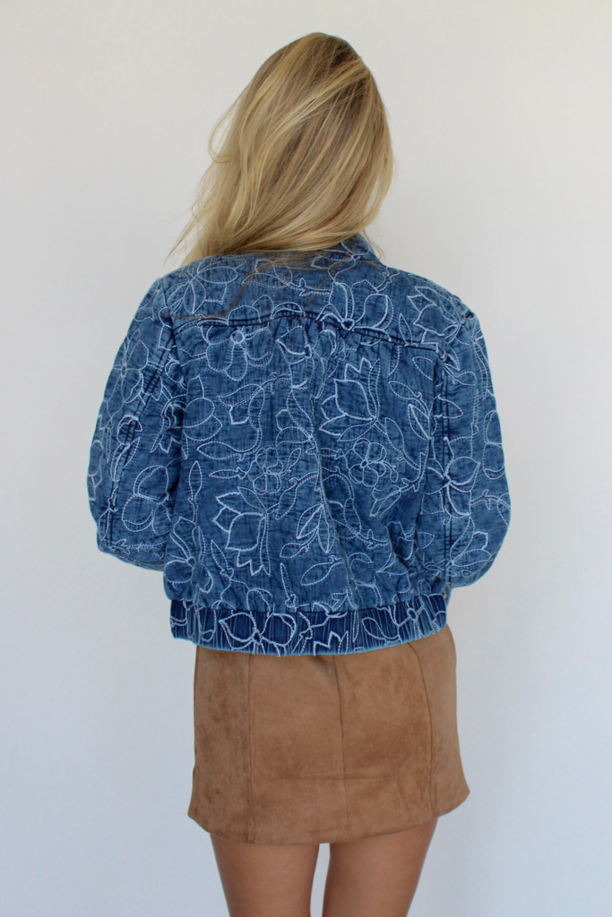 Made For Me Embroidered Denim Jacket