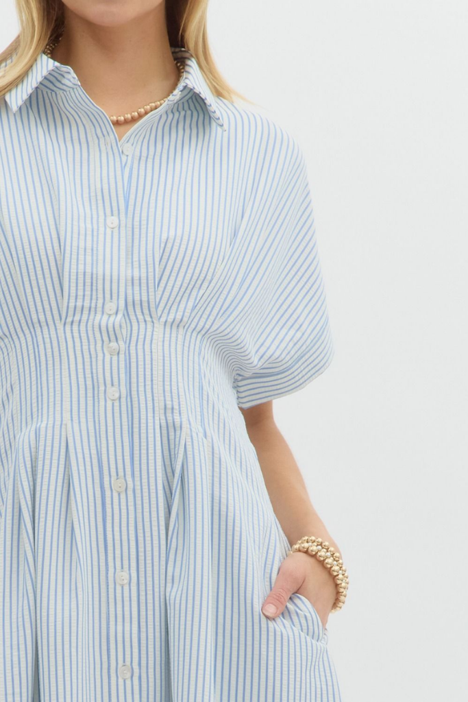 Lila Stripe Midi Dress