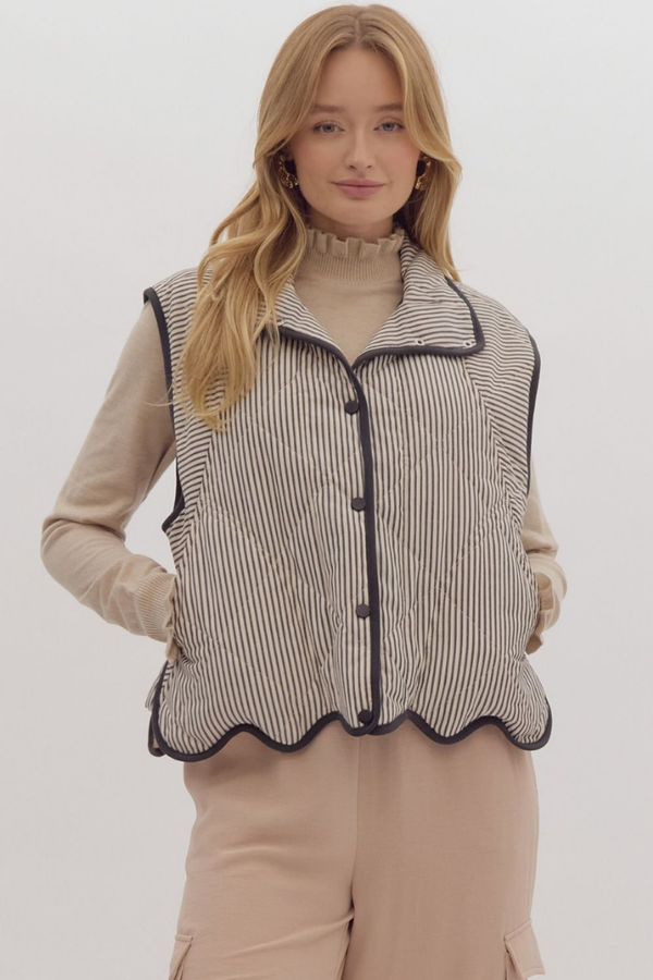 Ivy Stripe Puffer Vest