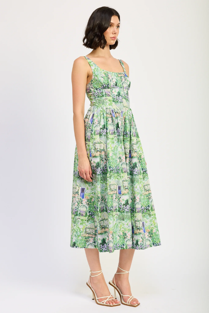 Magnolia Scenic Printed Midi Dress