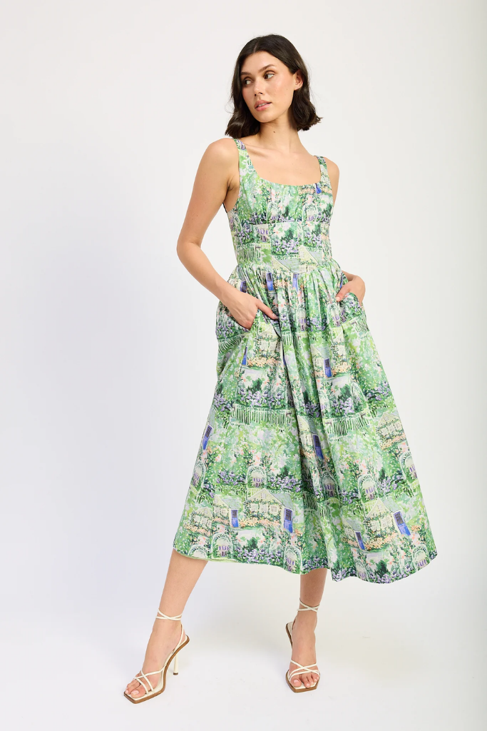 Magnolia Scenic Printed Midi Dress