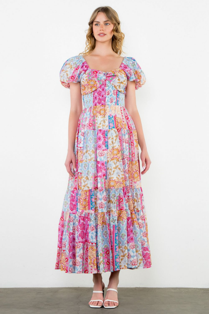 Julia Patchwork Maxi Dress