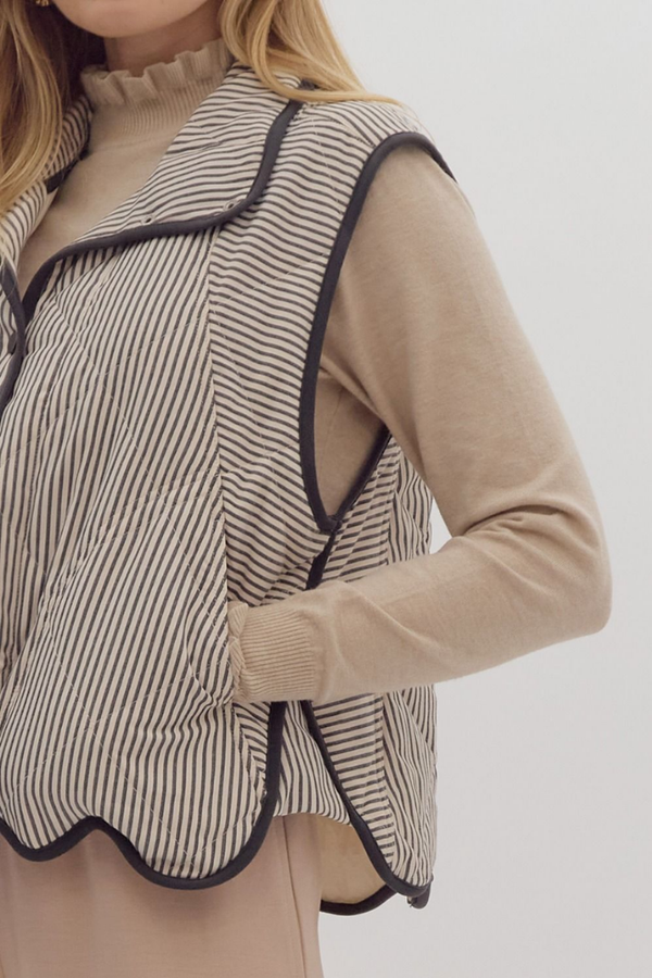 Ivy Stripe Puffer Vest