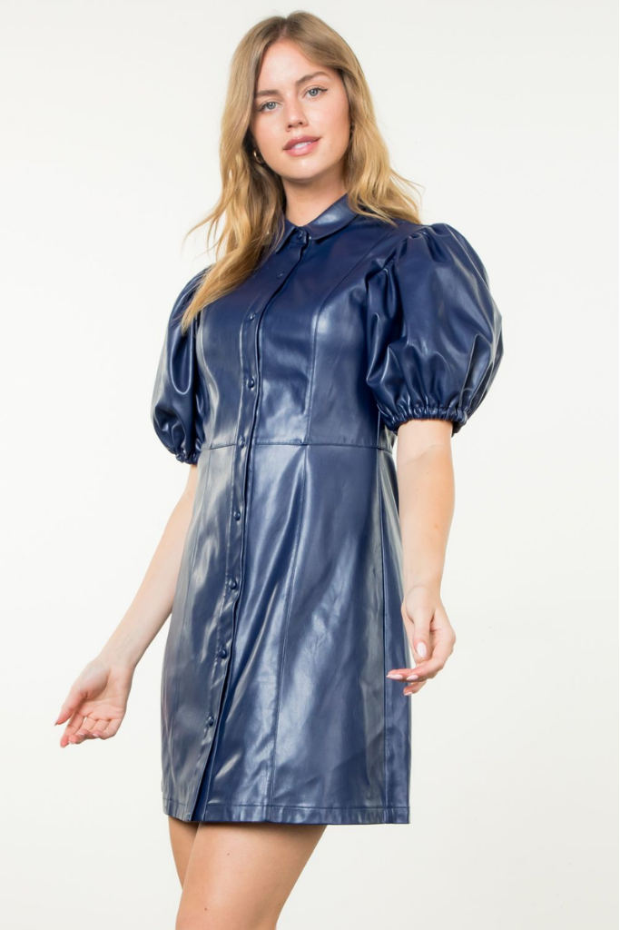 Nova Vegan Leather Dress