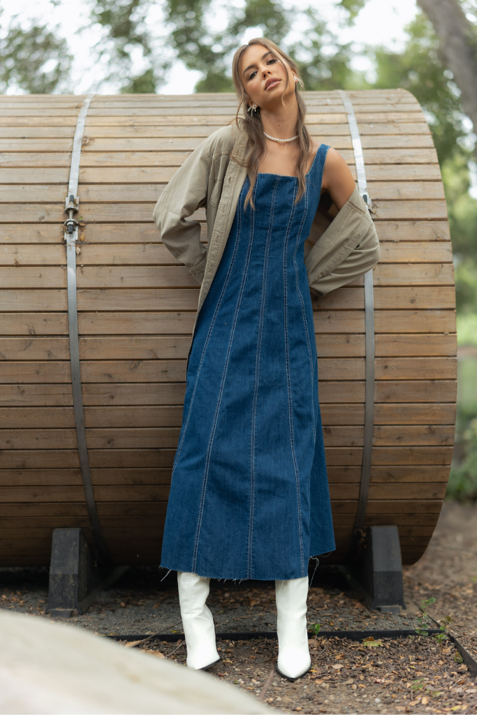 Kenna Denim Midi Dress