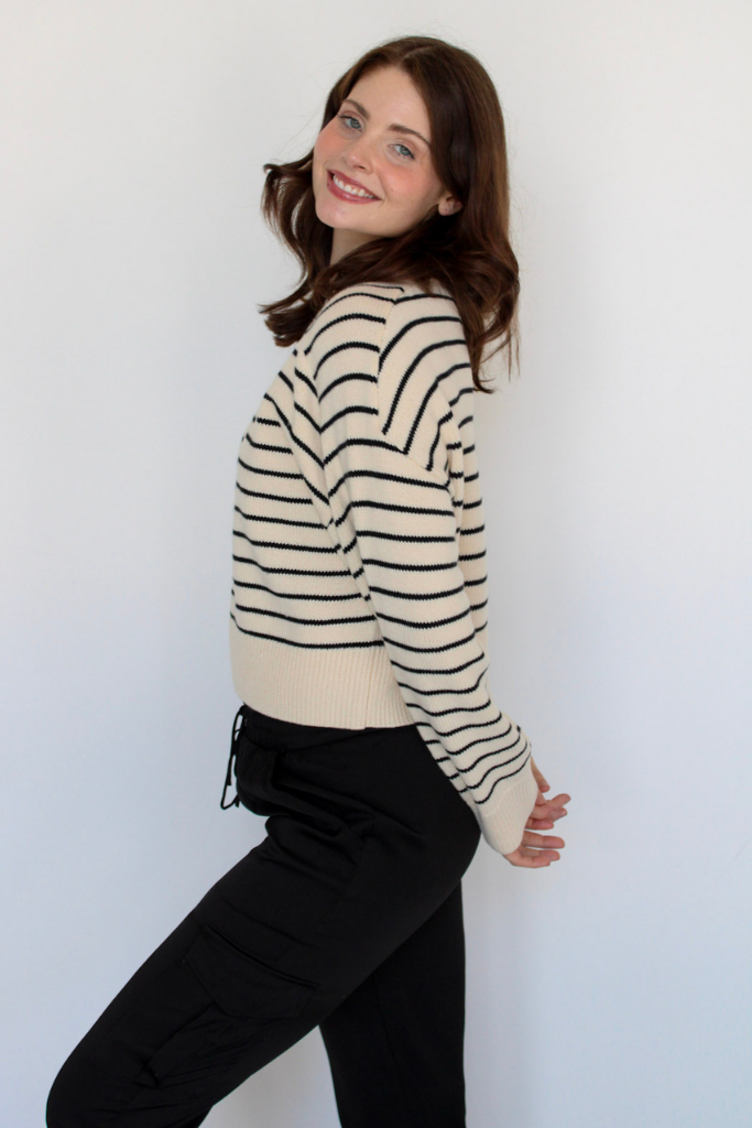 Chill In The Air Striped Sweater