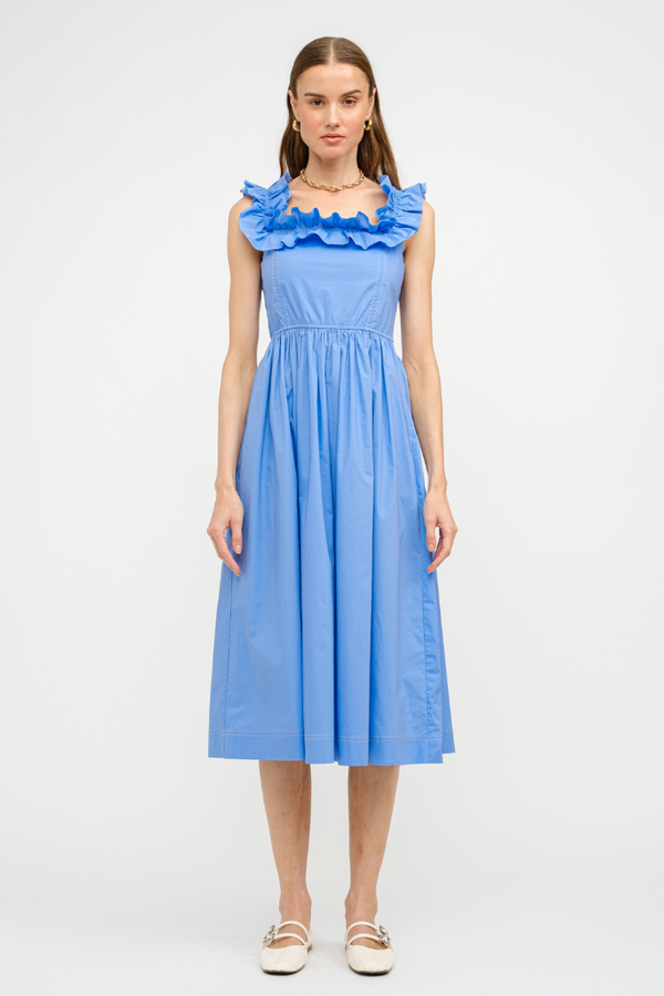 Laura Off The Shoulder Ruffle Midi Dress
