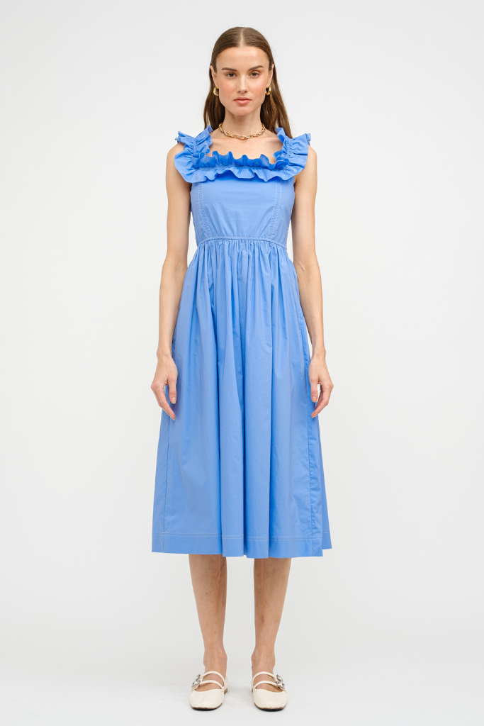 Laura Off The Shoulder Ruffle Midi Dress