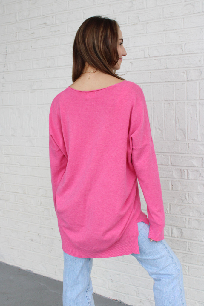 Dreamer Sweater in Heather Pink