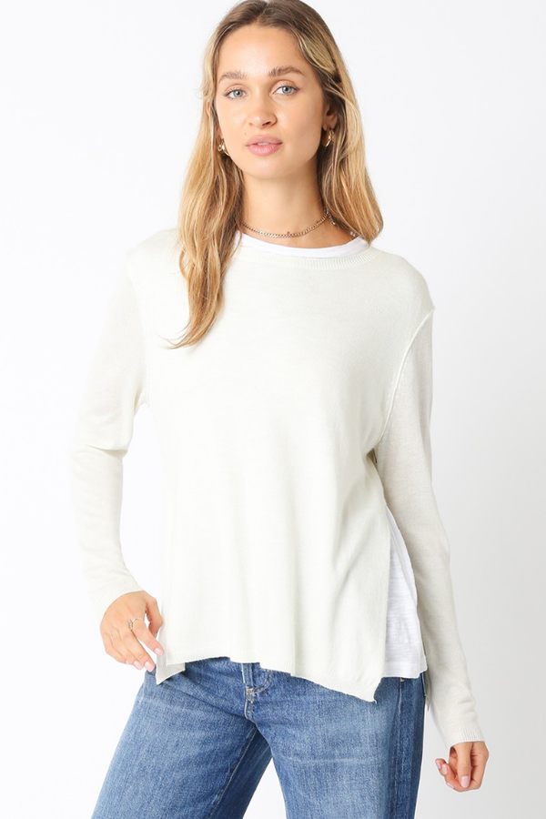 Margot Layered Sweater in Cream