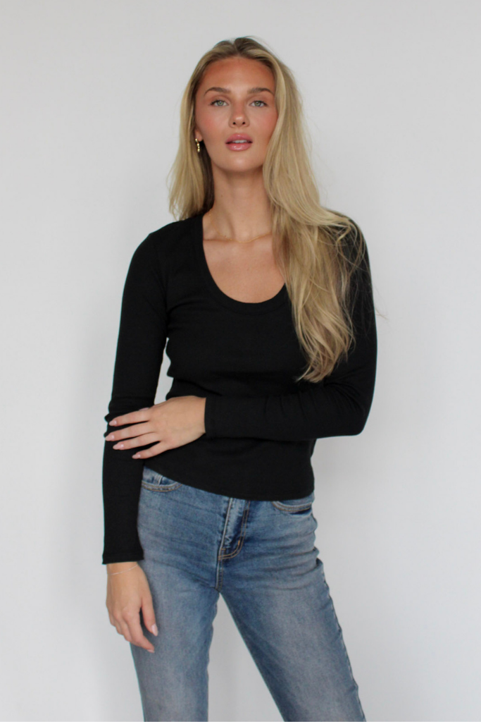 Sirena Rib Long Sleeve Top By Z Supply