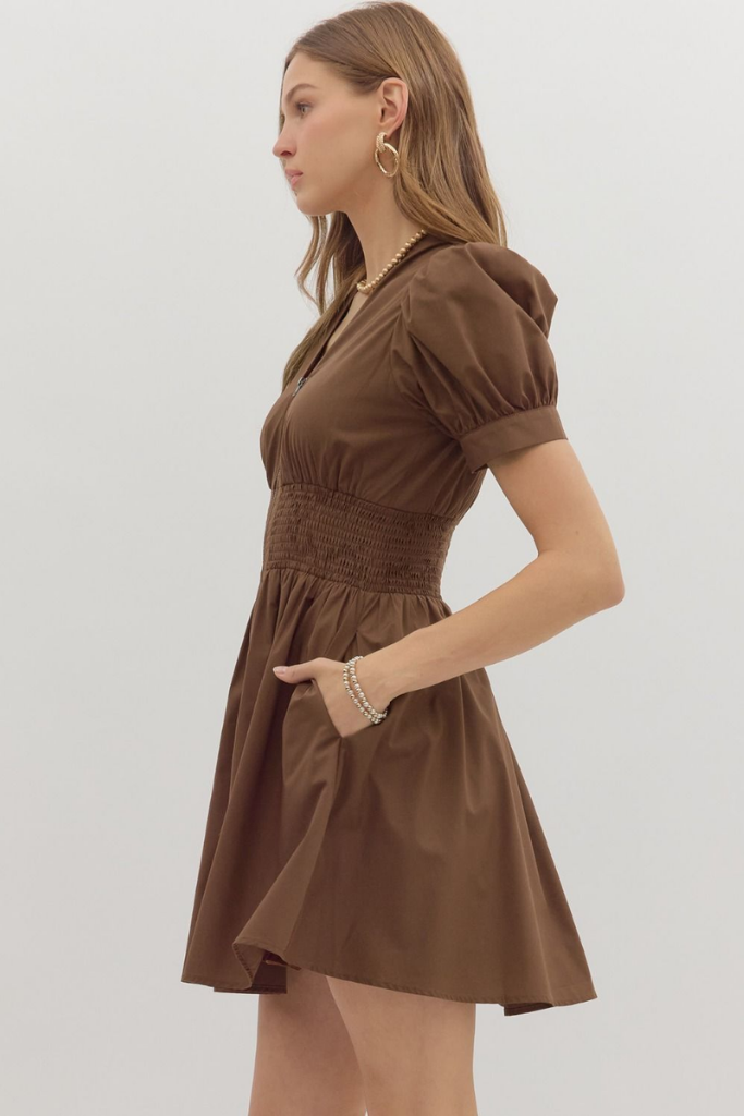 Elizabeth Zip Front Mini Dress