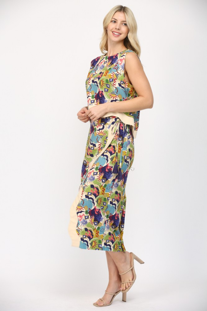 Norah Tropical Lobster Print Top