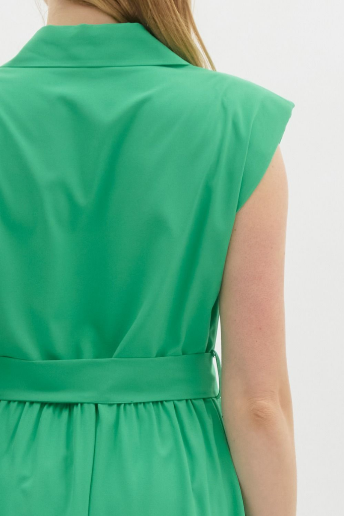 Suzanne Sleeveless Midi Dress in Green