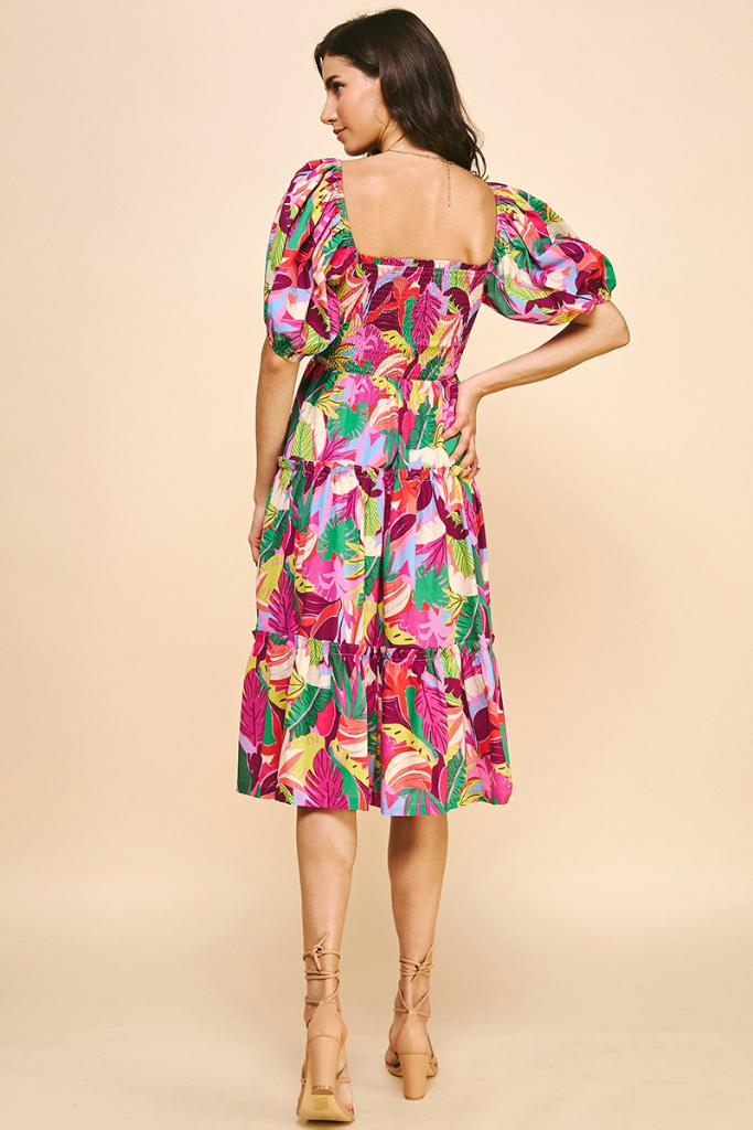 Camilla Smock Floral Midi Dress