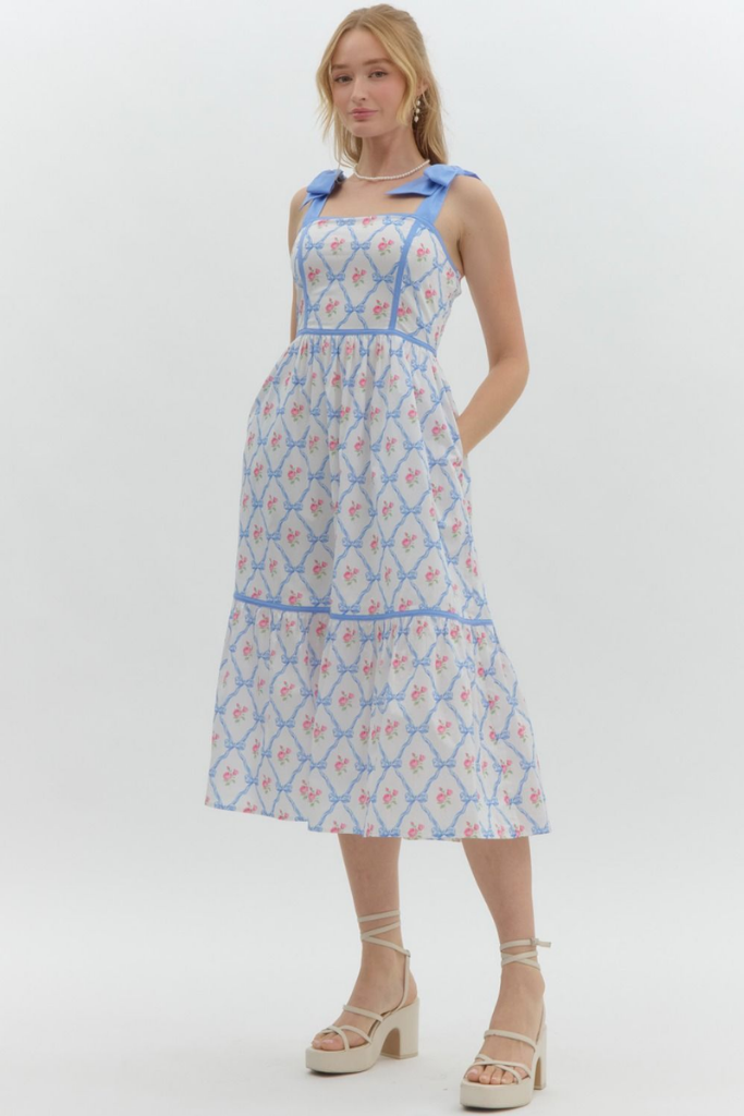 Francesca Bow Midi Dress