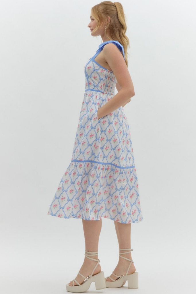 Francesca Bow Midi Dress