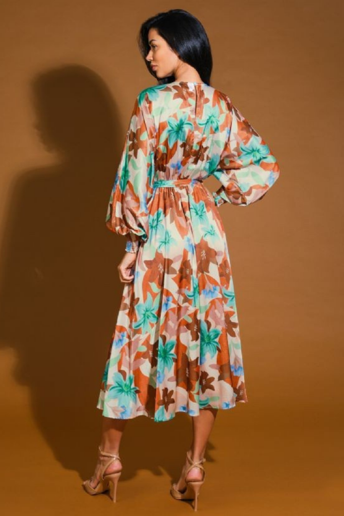 Lucia Floral Midi Dress