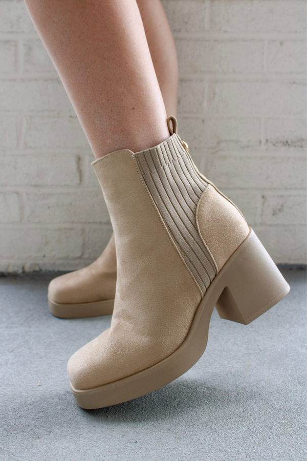 Marigold Suede Bootie