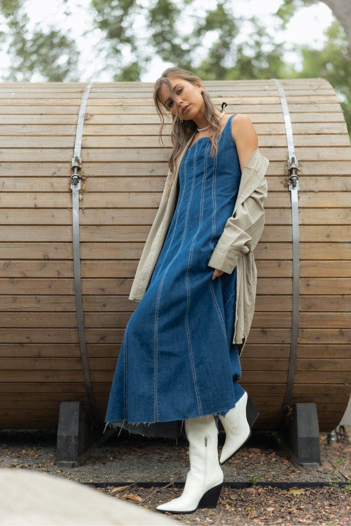 Kenna Denim Midi Dress