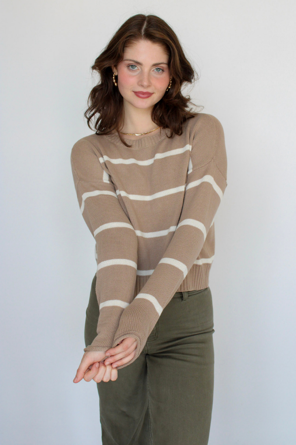 Cocoa And Chill Striped Sweater By Z Supply