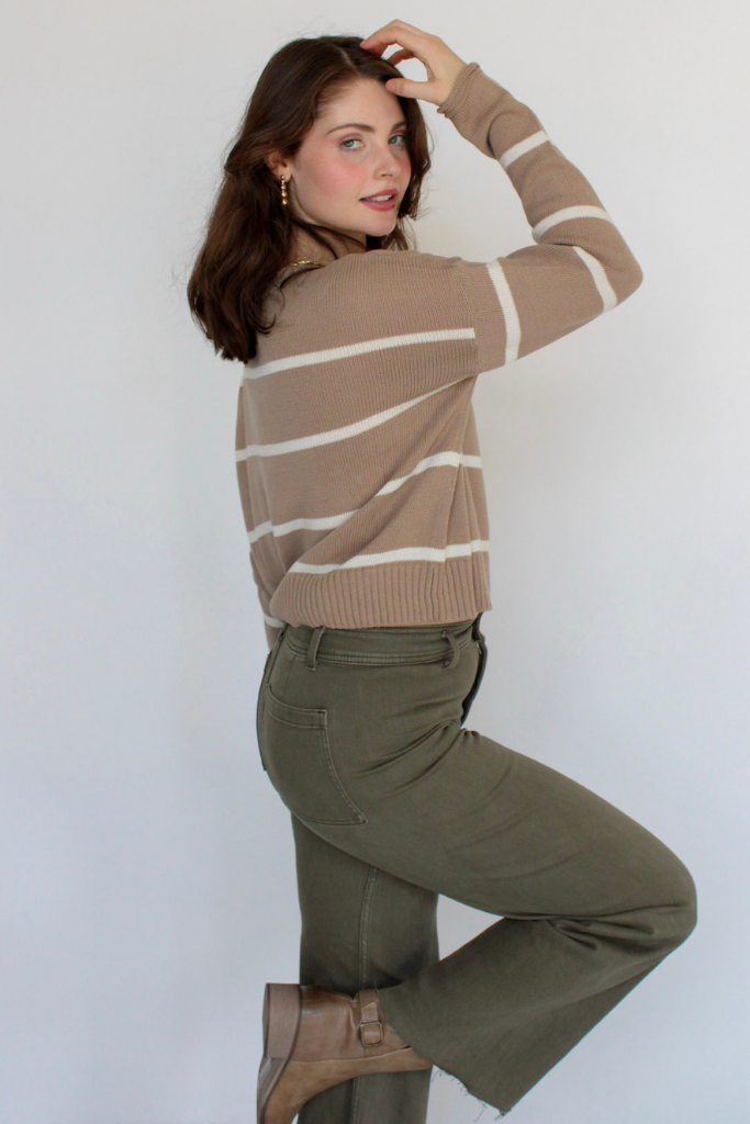 Cocoa And Chill Striped Sweater By Z Supply