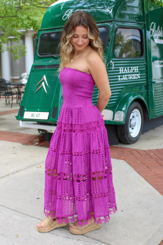 Safe Haven  Midi Dress In Violet