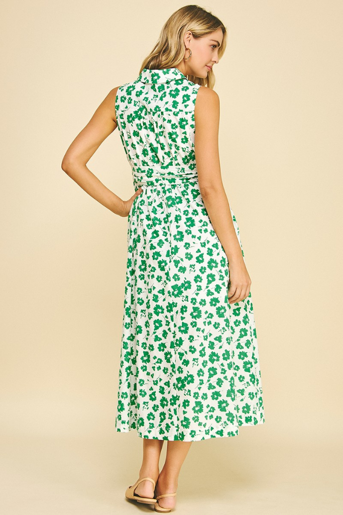 Luciana Daisy Tie Waist Maxi Dress
