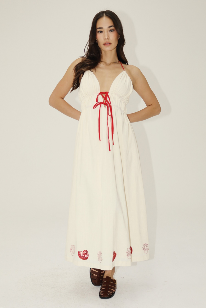 Gia Shell Trim Maxi Dress