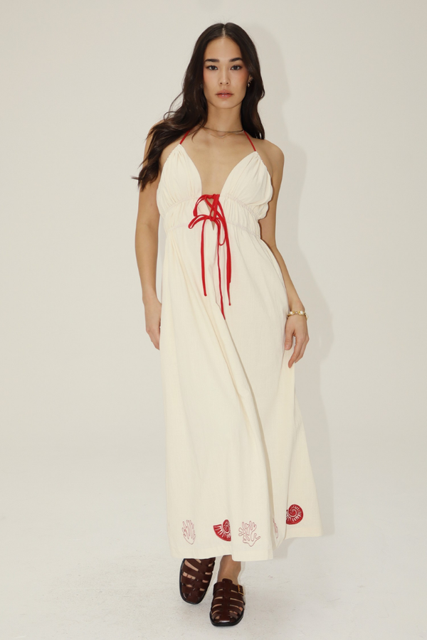 Gia Shell Trim Maxi Dress