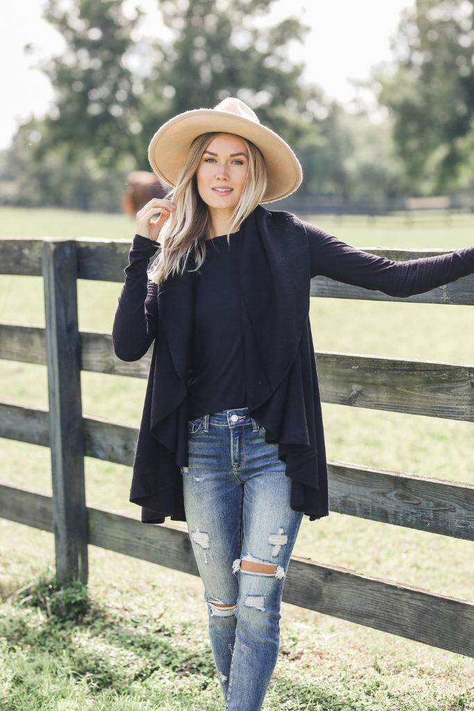 Perfect Shawl Vest in Black