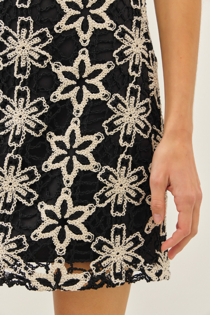 Rosalind Crochet Mini Dress