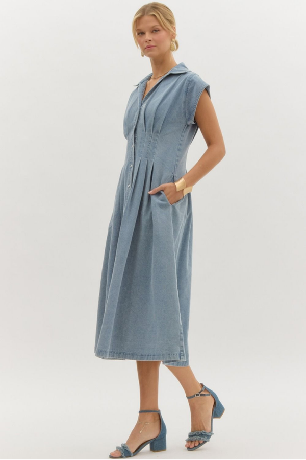 Stephanie Denim Midi Dress