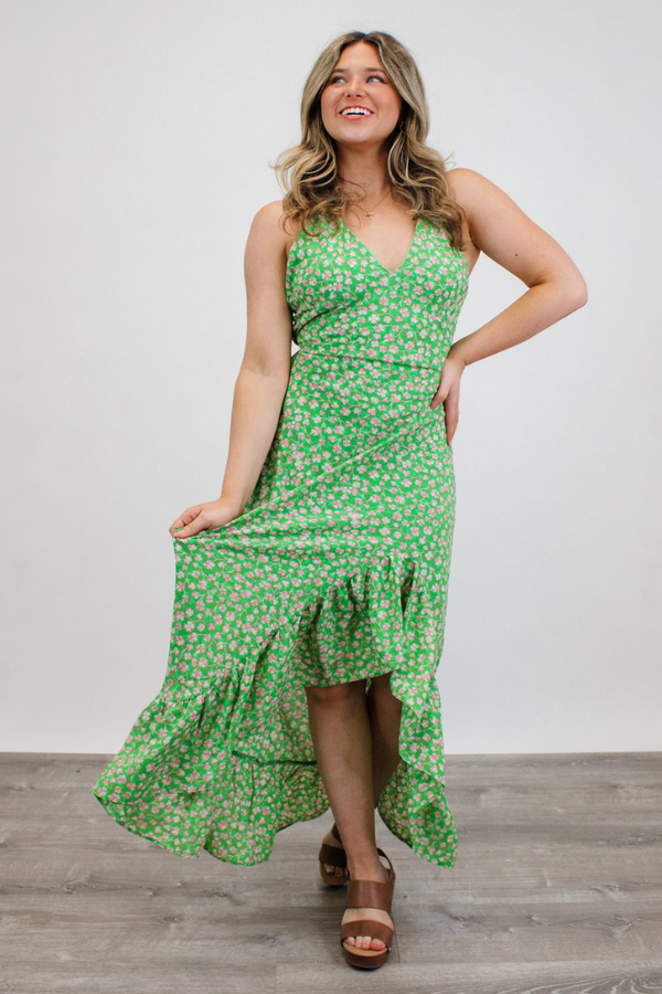 Just My Luck Floral Maxi Dress