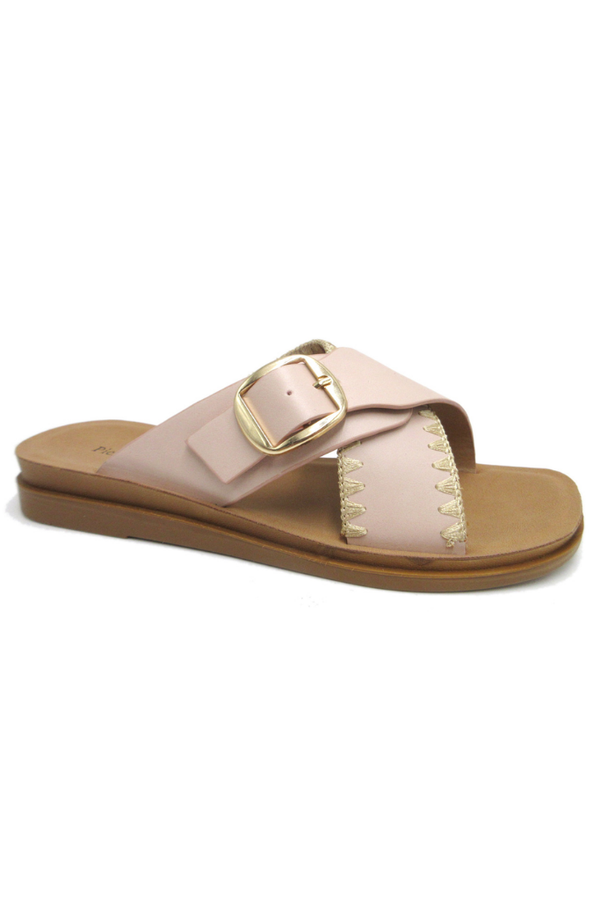 Caliso Criss Cross Sandal in Blush